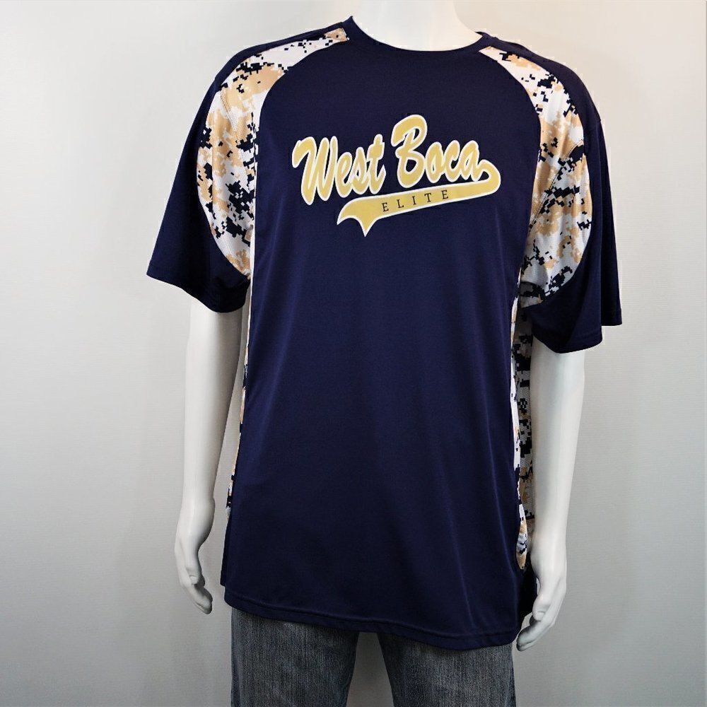 BoomBah Athletic Shirt Short Sleeve Mens Size XL Pullover West Boca Elite No 14